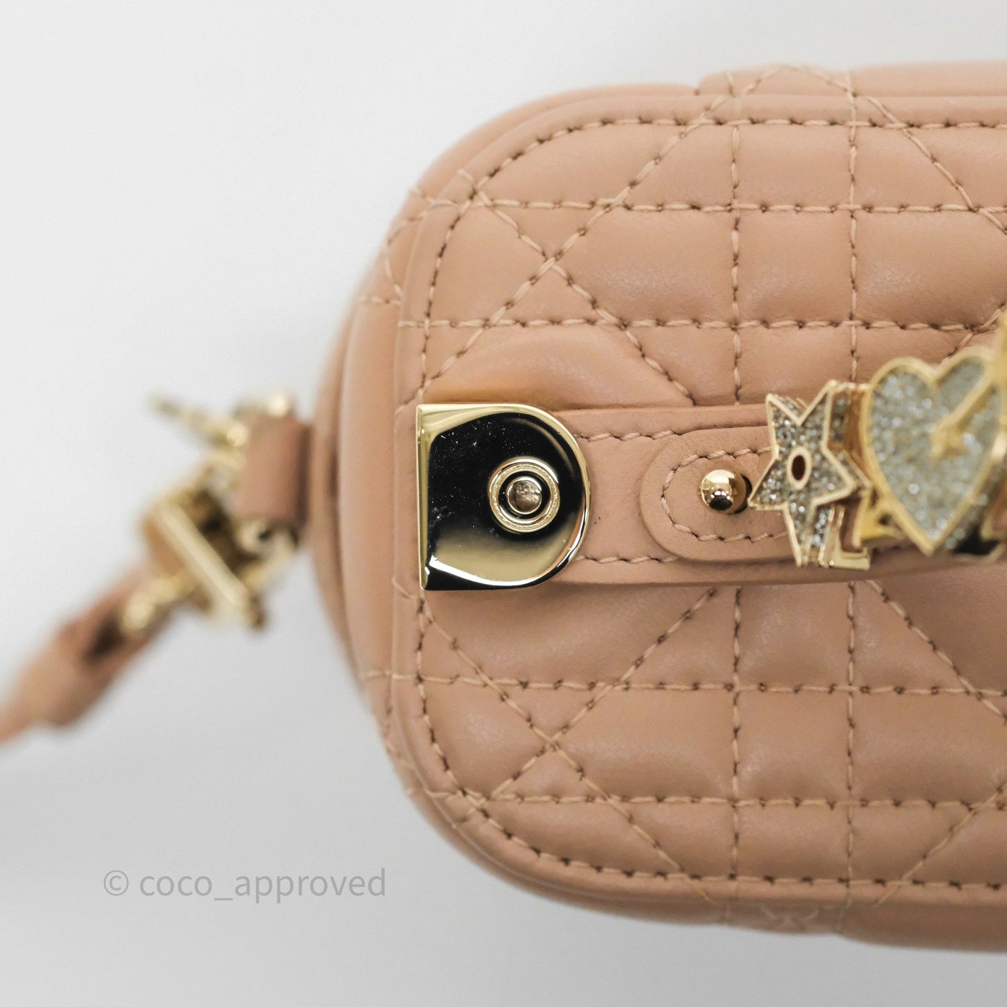 Dior Micro Lady Dior Vanity Case Rose Des Vents Pink Cannage Lambskin