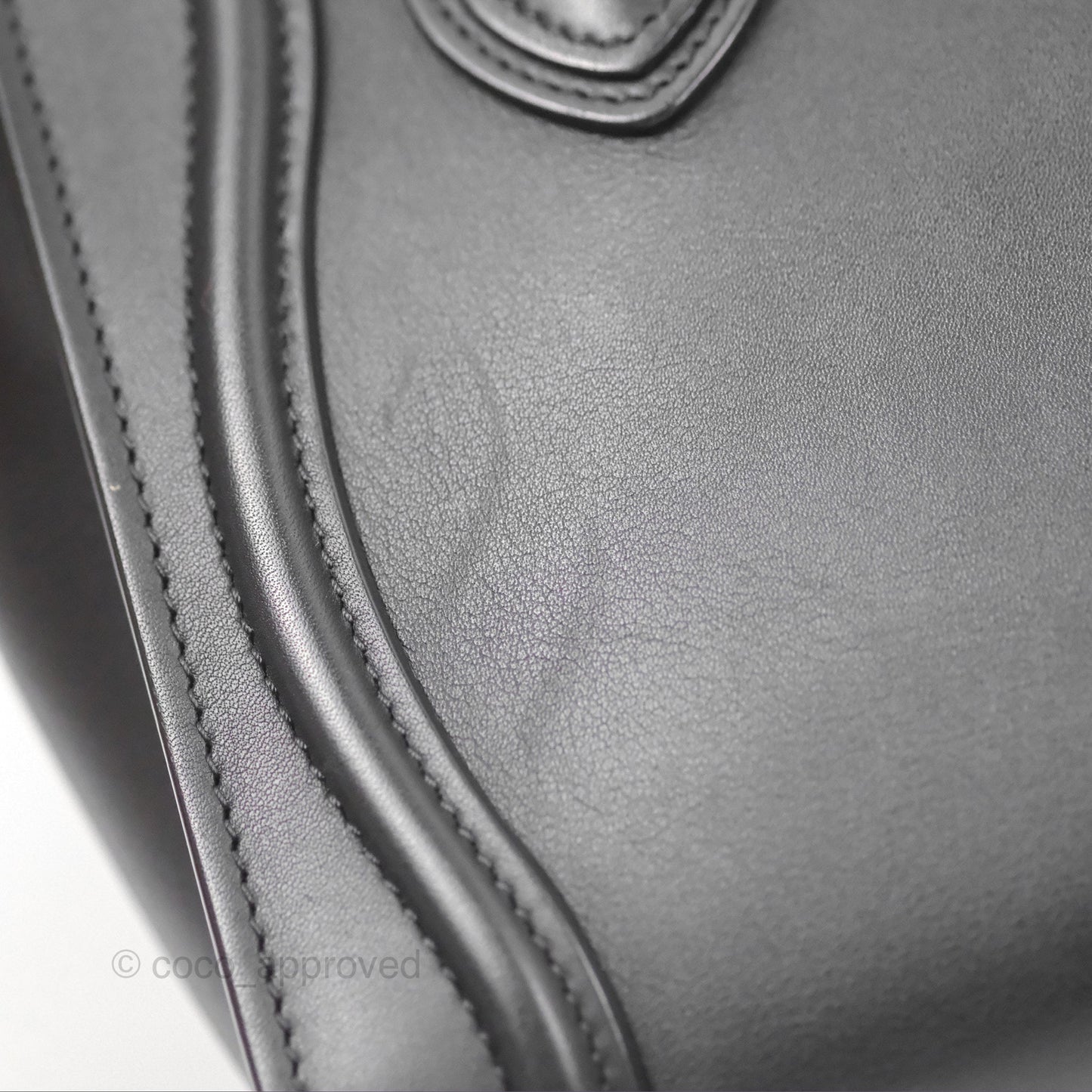 Celine Nano Luggage Bag Black Gold Hardware