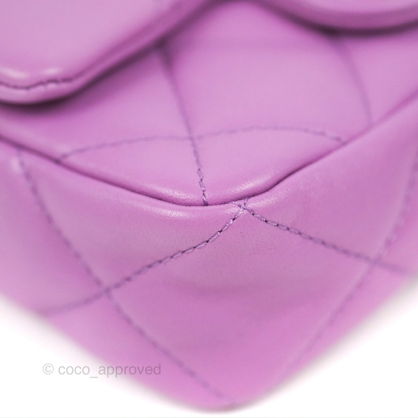 Chanel Quilted Mini CC Funky Town Flap Purple Lambskin Gold Hardware