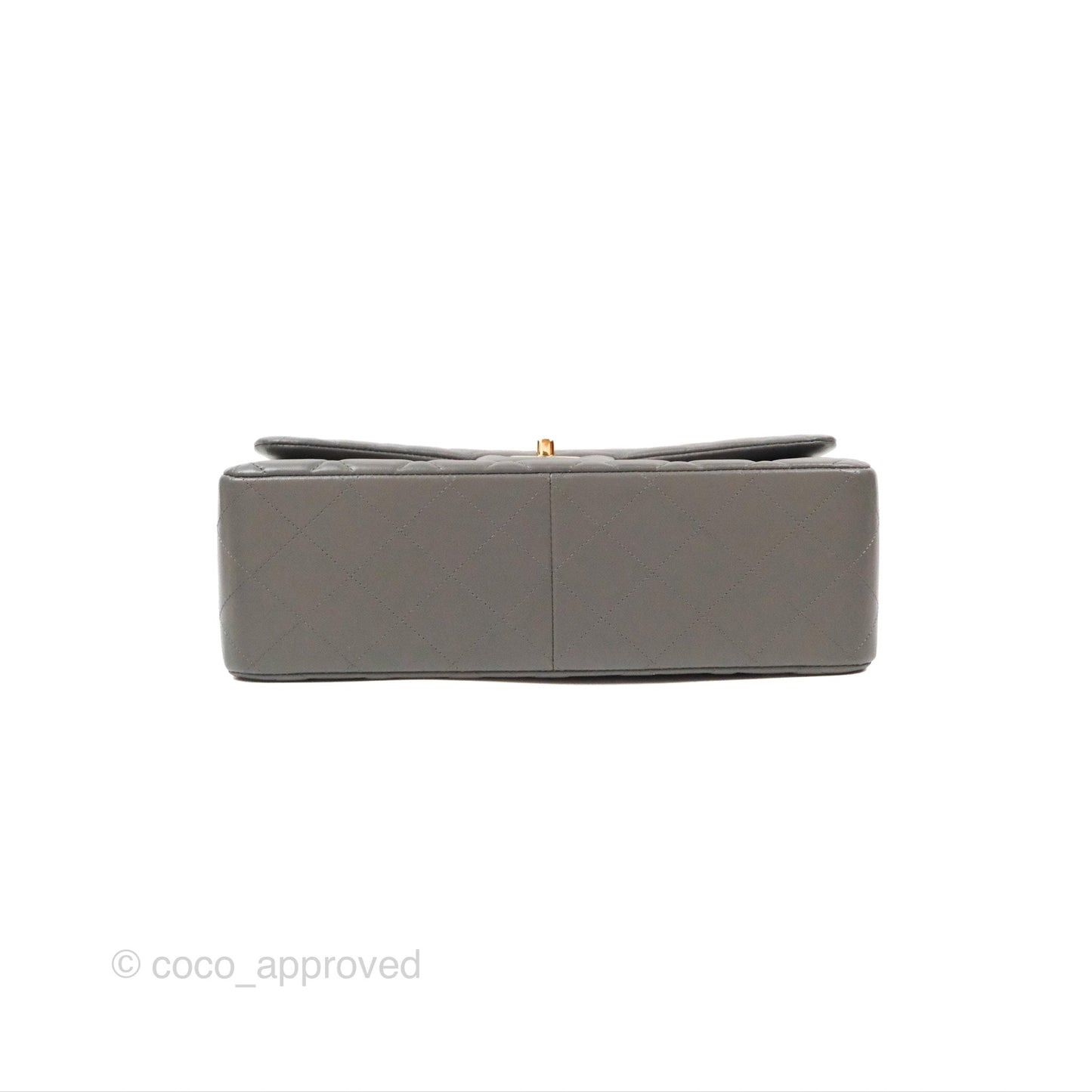 Chanel Jumbo Double Flap Dark Grey Lambskin Gold Hardware⁣⁣