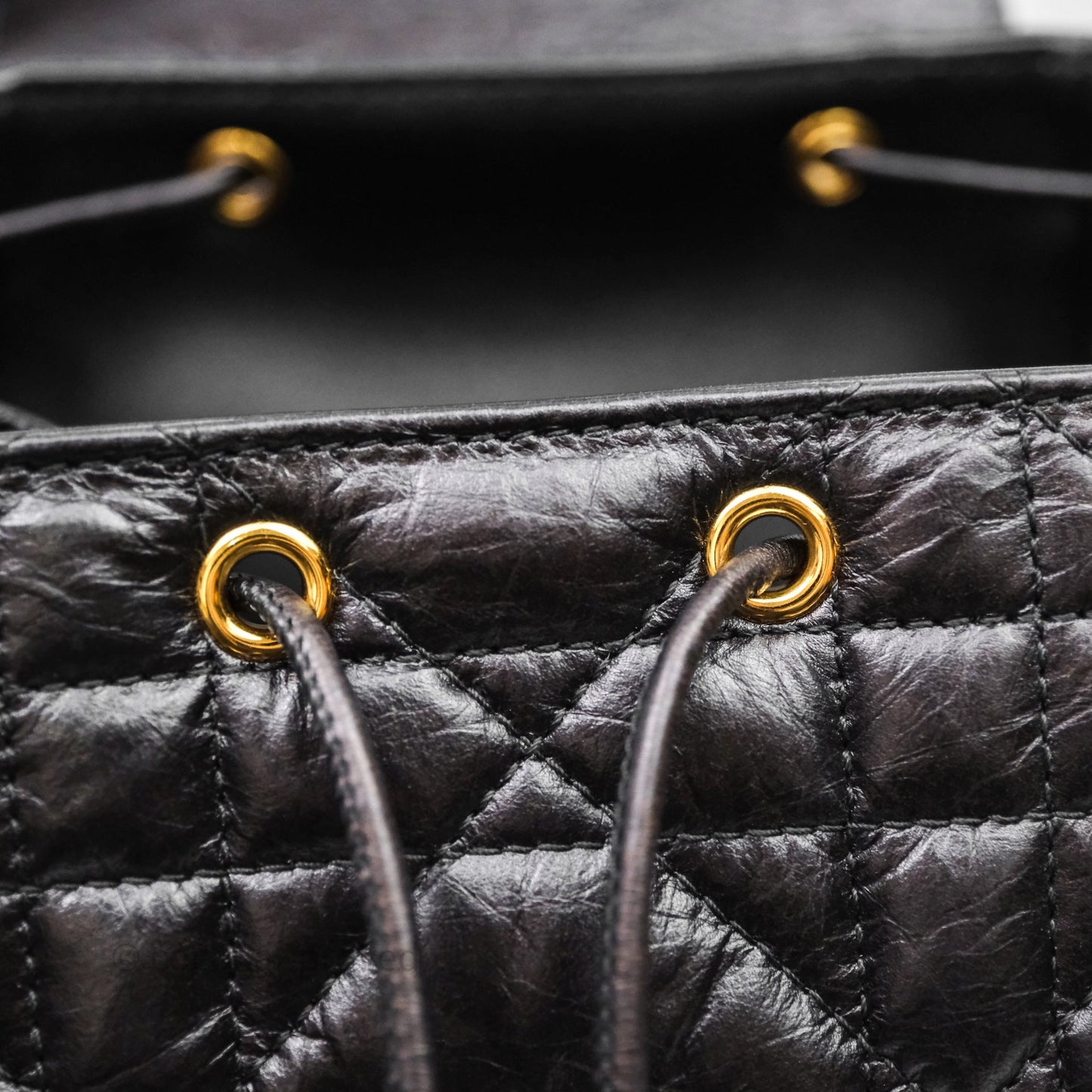 Christian Dior Medium Dior Caro Backpack Black Macrocannage Lambskin