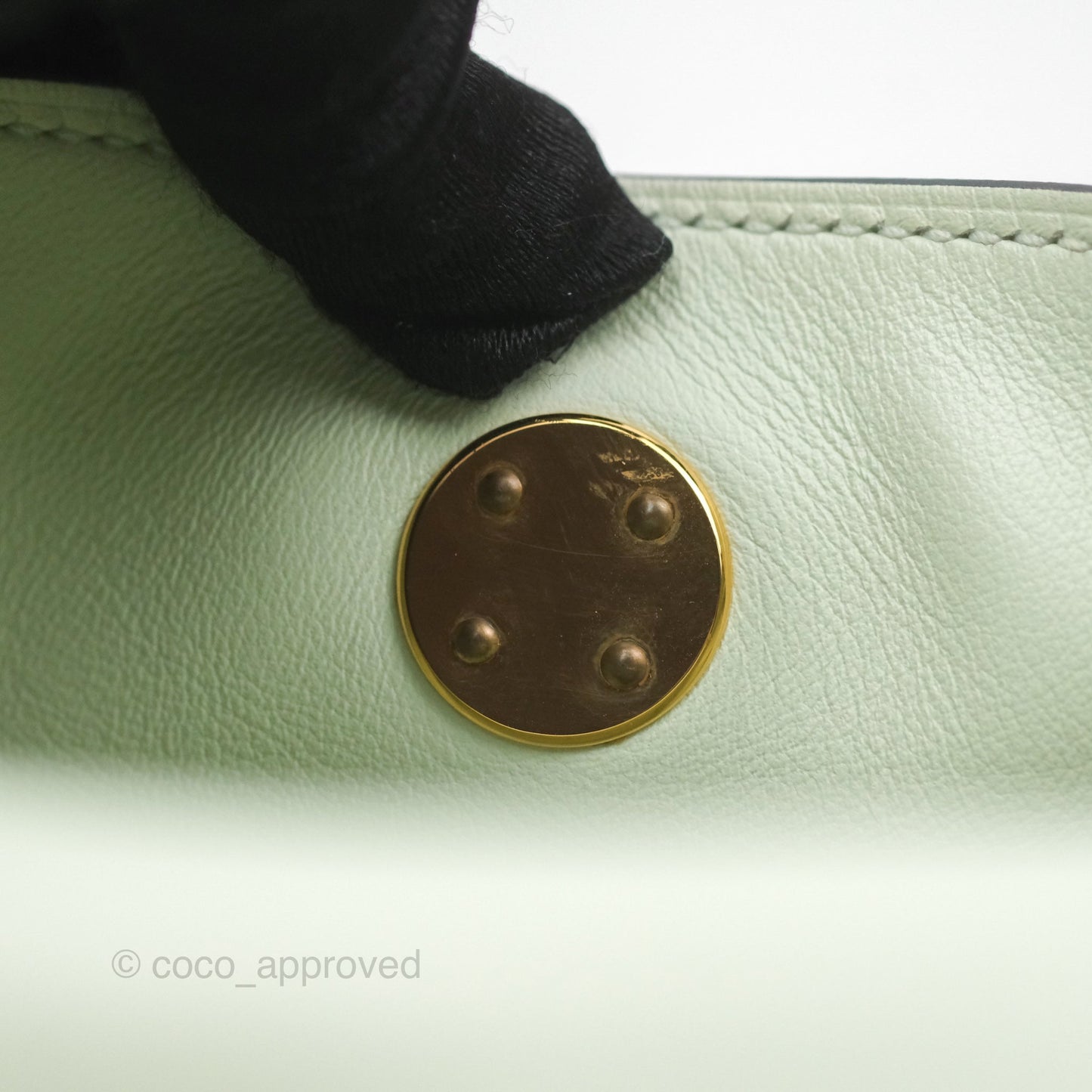 Hermès Mini Lindy Touch Vert Fizz 0S Swift Alligator Handle Gold Hardware