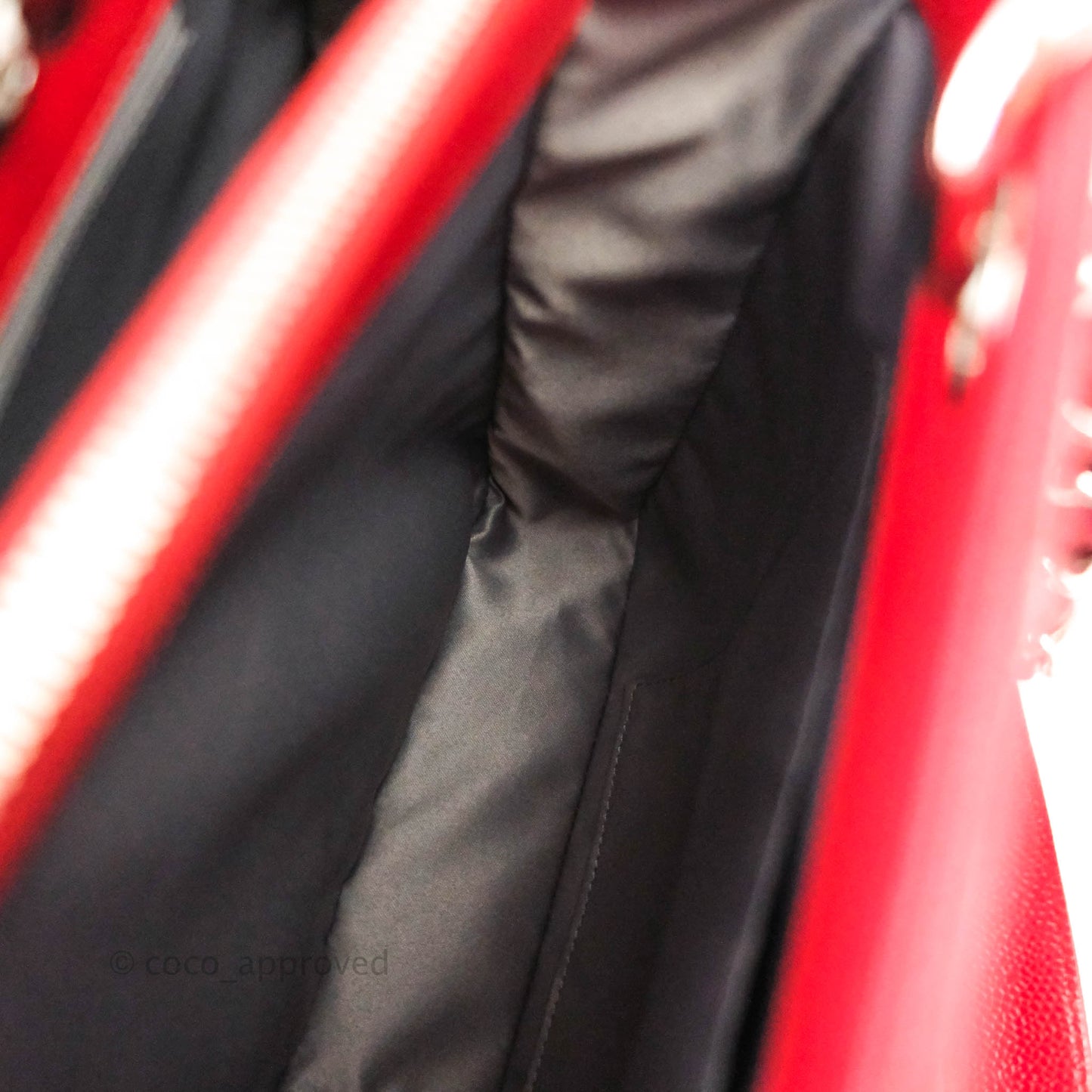 Chanel GST Red Caviar Silver Hardware