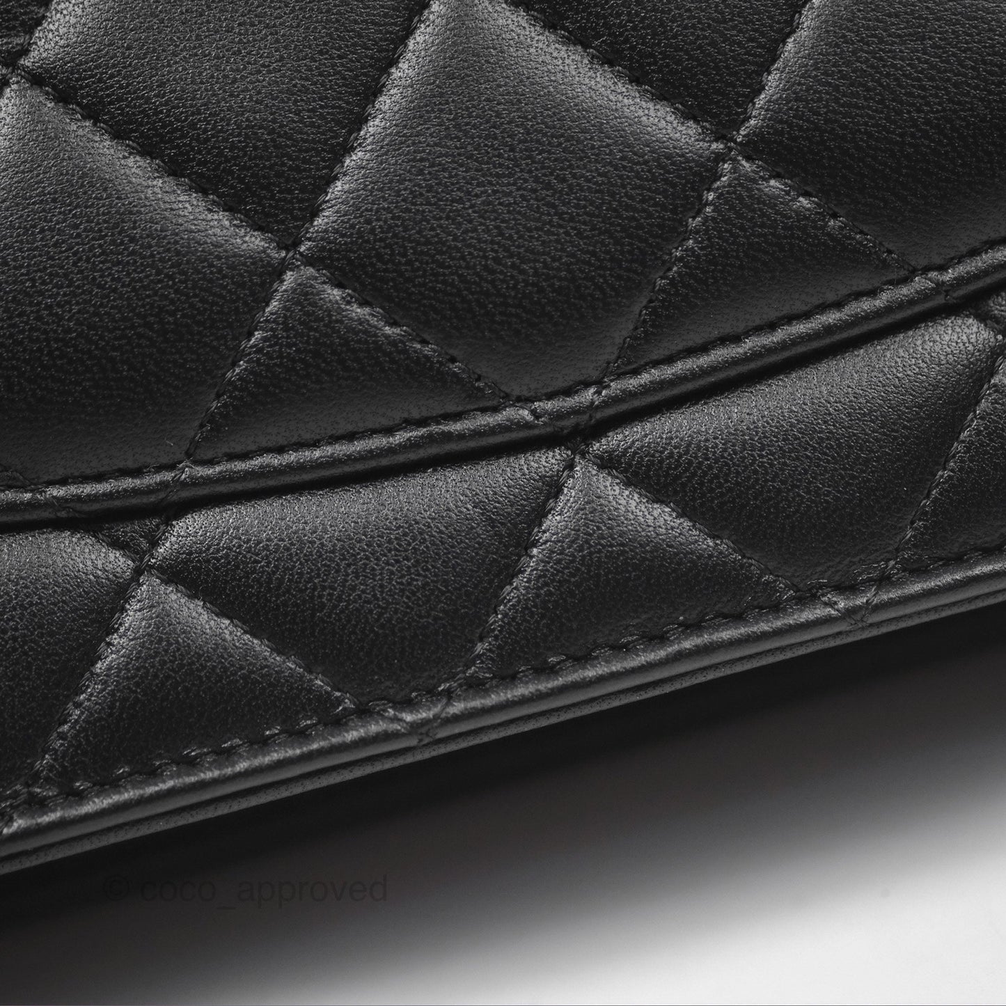 Chanel Quilted Classic WOC Black Lambskin Gold Hardware