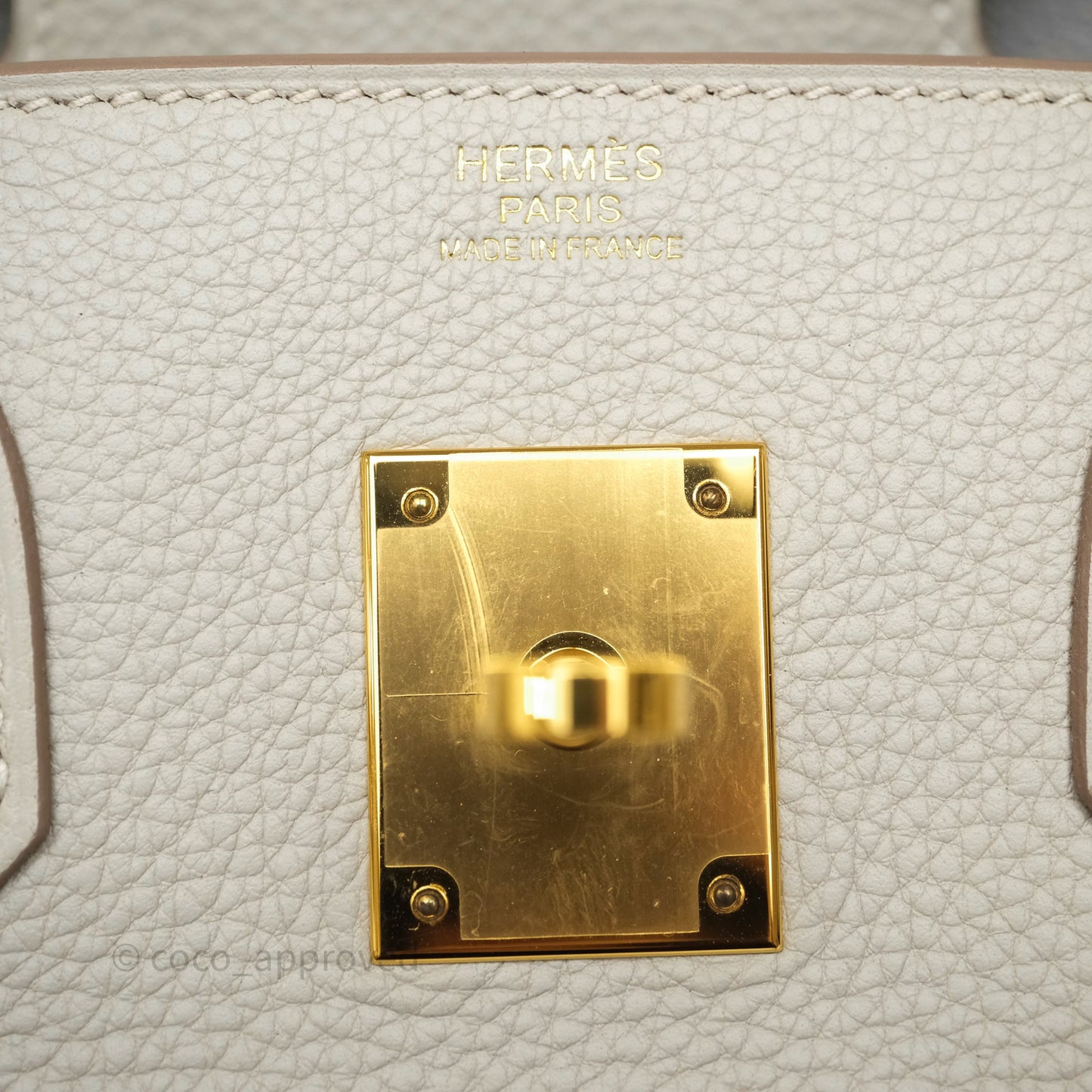 Hermès Birkin 30 Retourne Gris Perle 80 Togo Gold Hardware