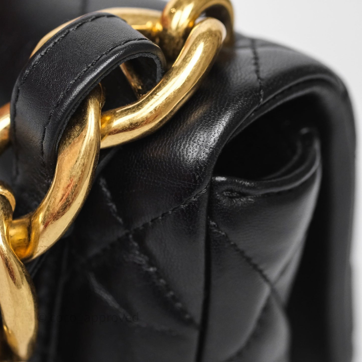 Chanel Small Funky Town Black Lambskin Aged Gold Hardware