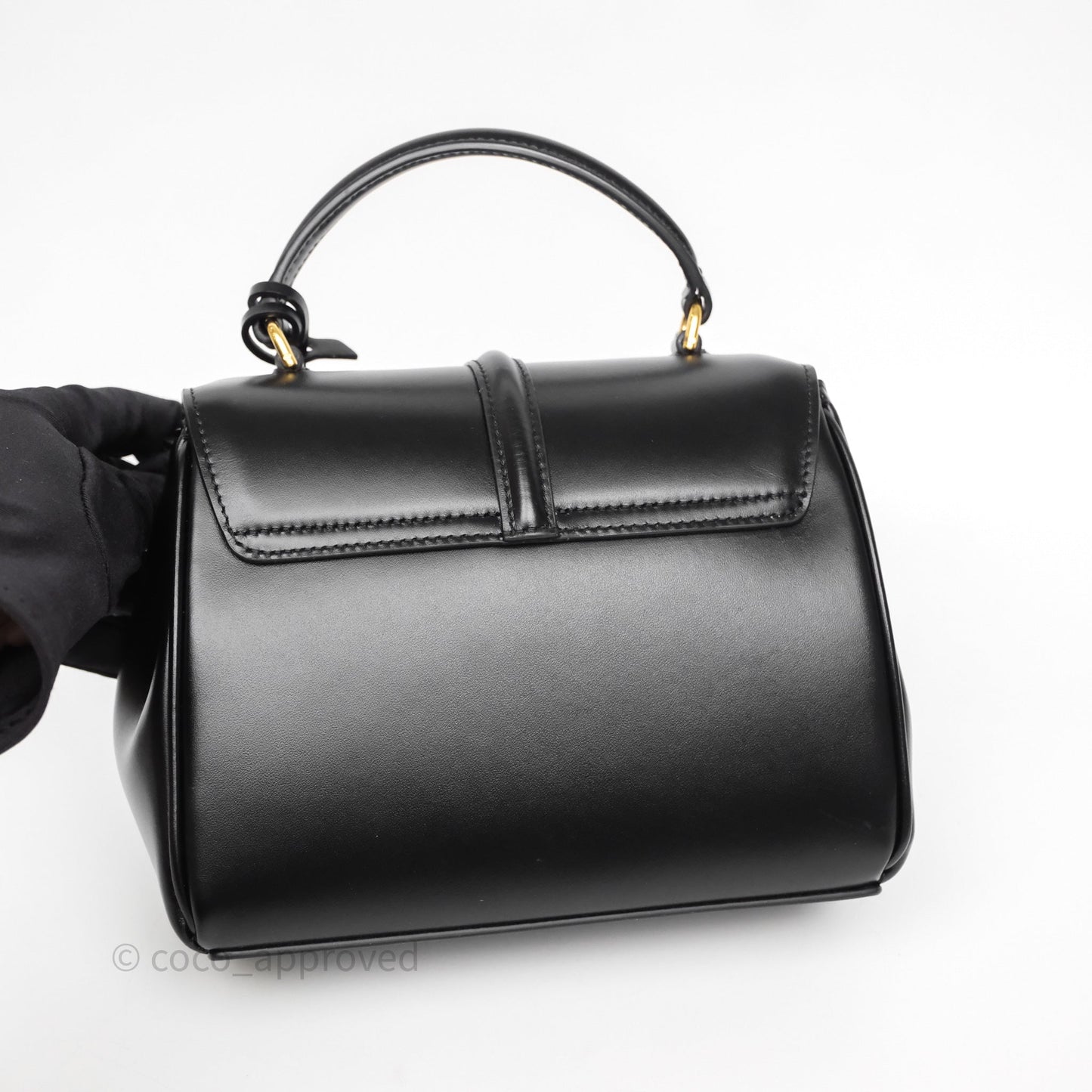 Celine Mini 16 Bag in Satinated Calfskin Black