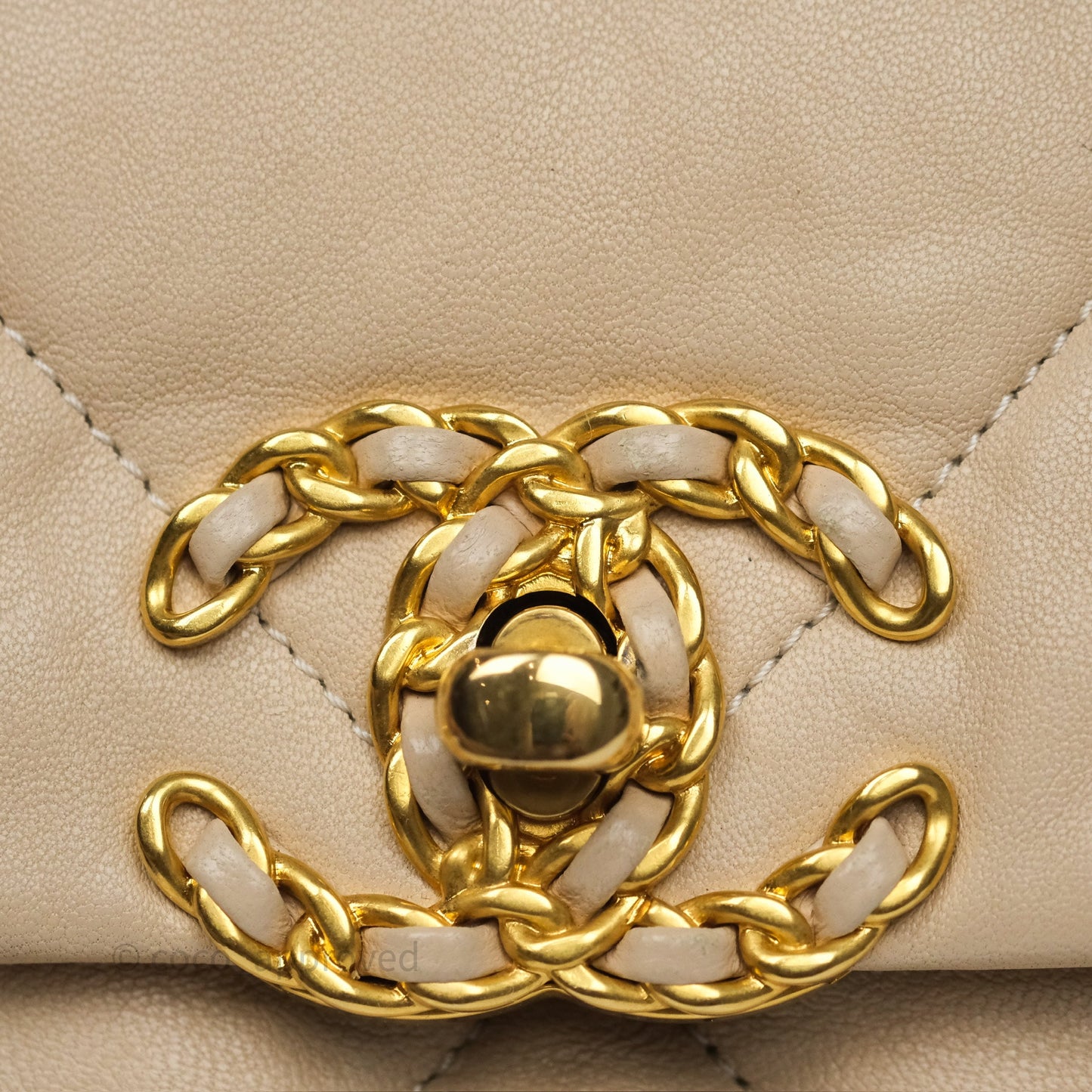 Chanel 19 Small Beige Mixed Hardware