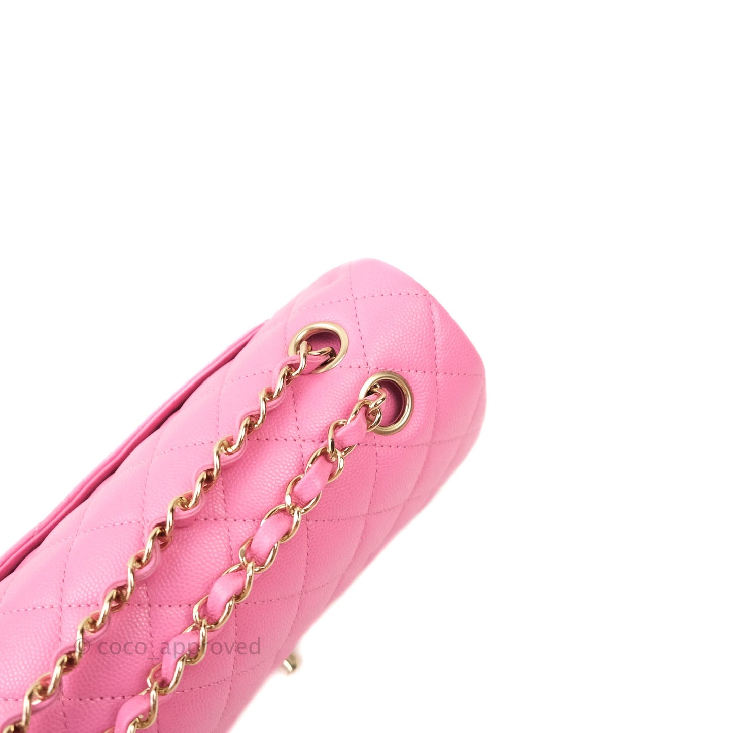 Chanel Classic Small S/M Flap Pink Caviar Gold Hardware 21P
