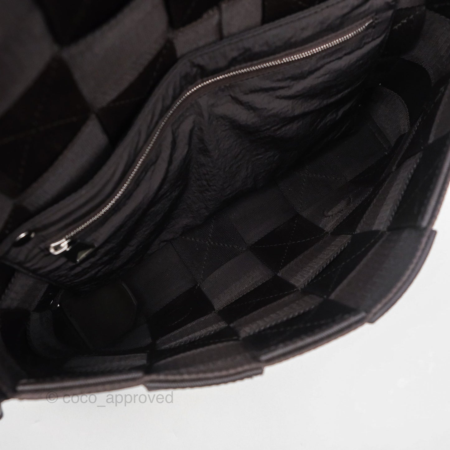 Bottega Veneta Maxi Webbing Cassette Bag Dark Brown