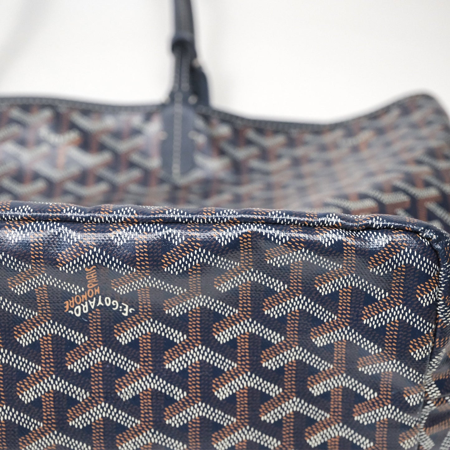 Goyard St. Louis Tote PM Navy/Tan