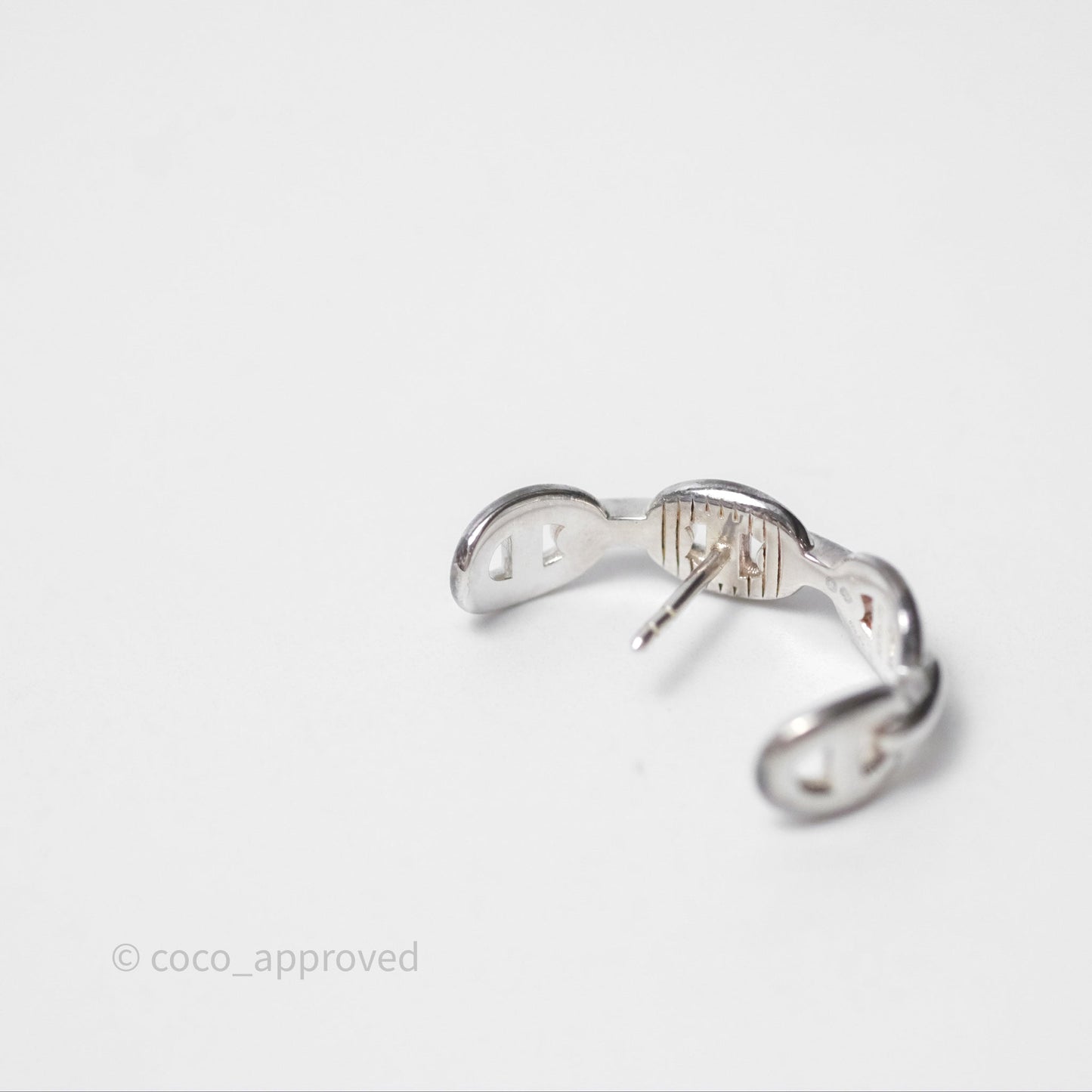 Hermès Chaine d'Ancre Enchainee Single Ear Climber Earrings Silver 925