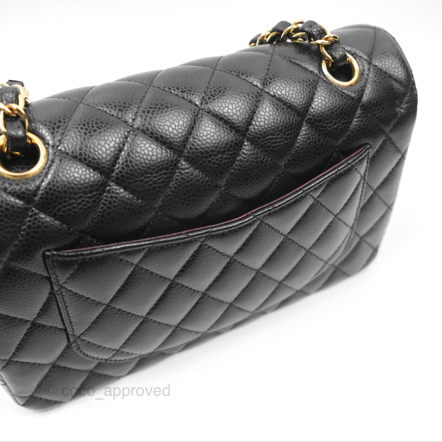Chanel Small Classic Quilted Flap Black Caviar Gold Hardware