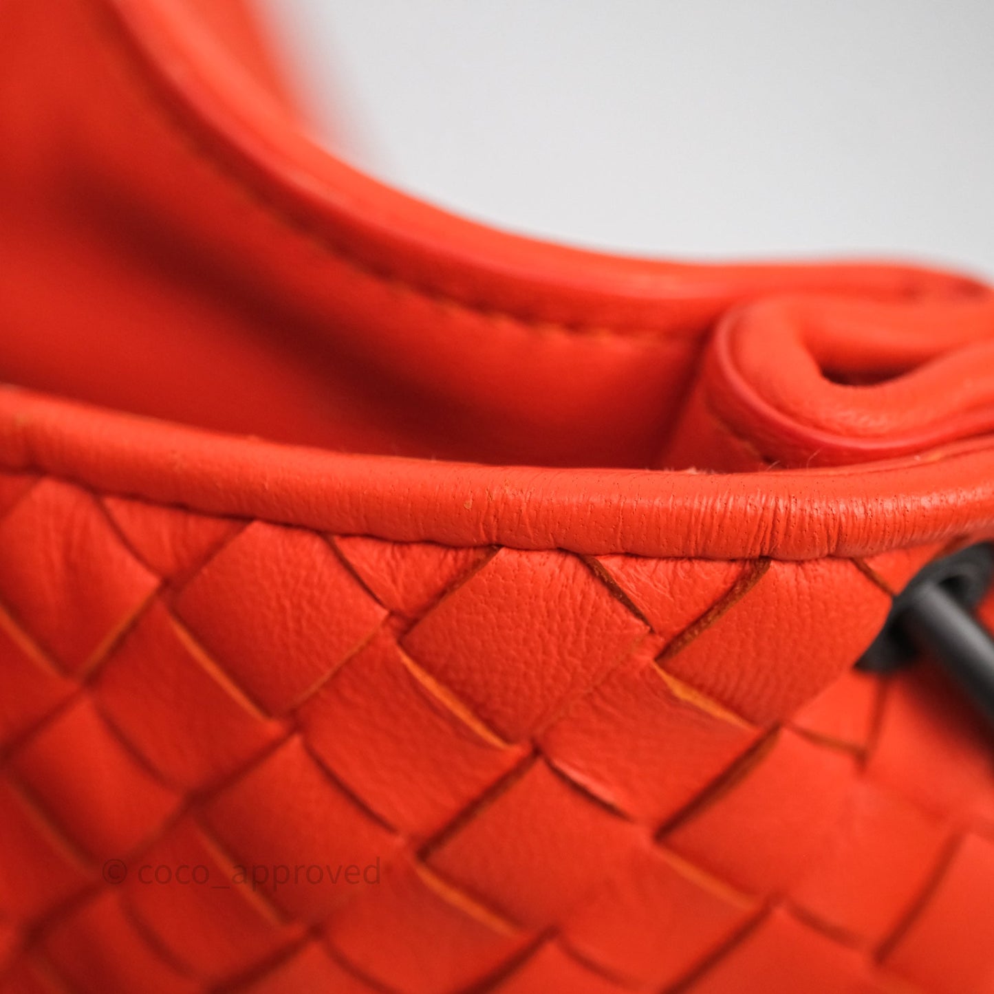 Bottega Veneta Nappa Intrecciato Parachute Tote Bag Orange