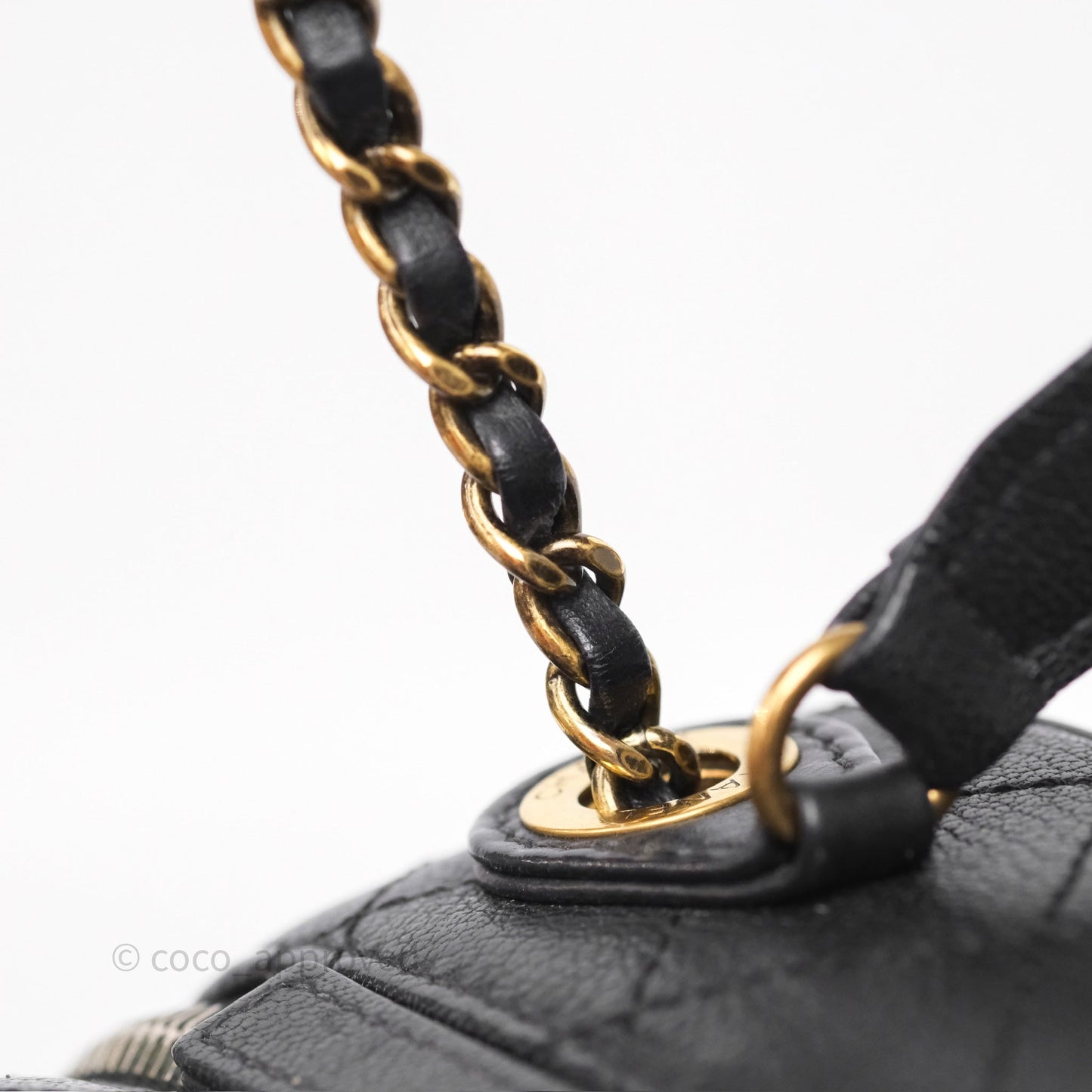 Chanel Coco Curve Vanity Black Calfskin & Goatskin Antique Gold Hardware