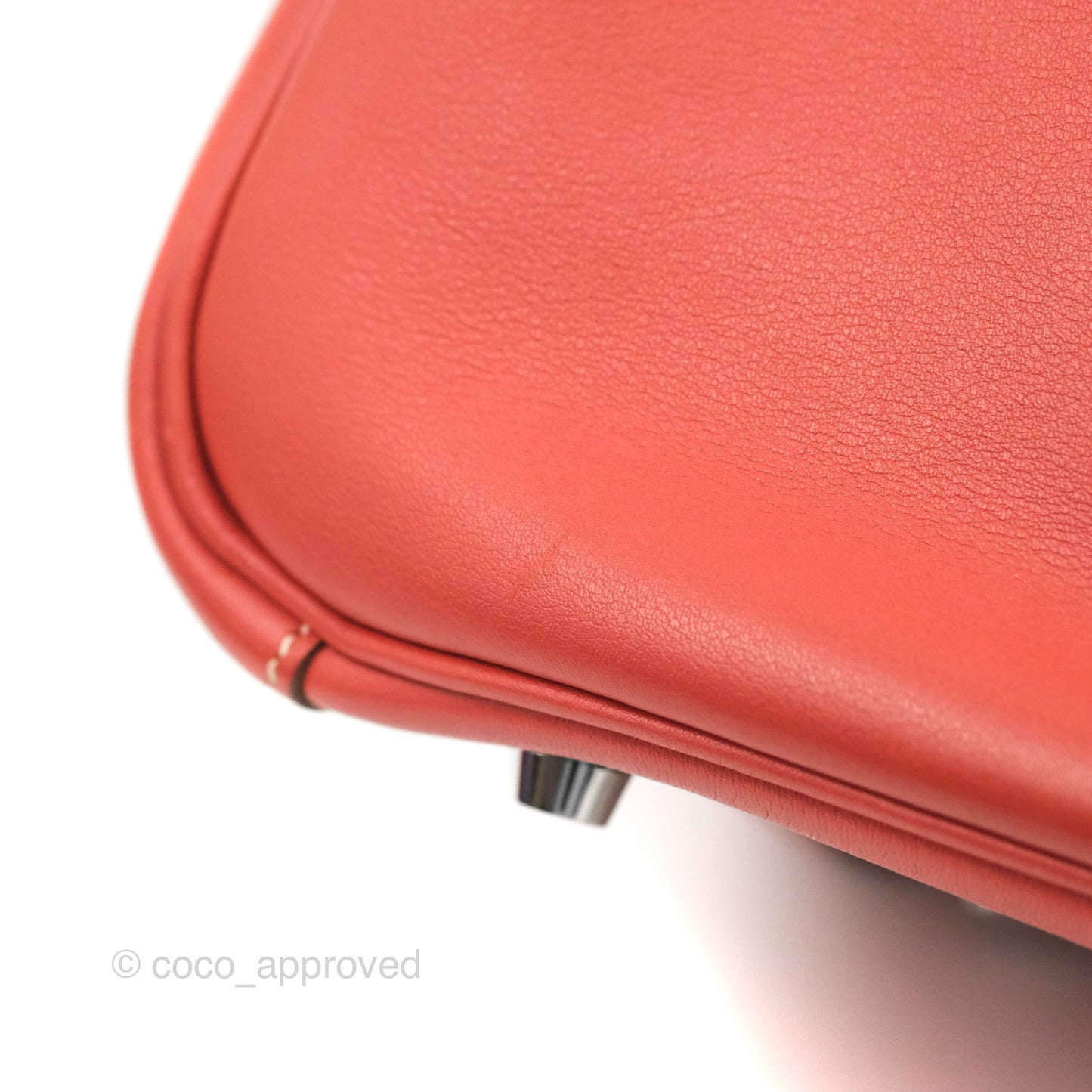 Hermès Lindy 30 Sanguine 9M Swift Palladium Hardware