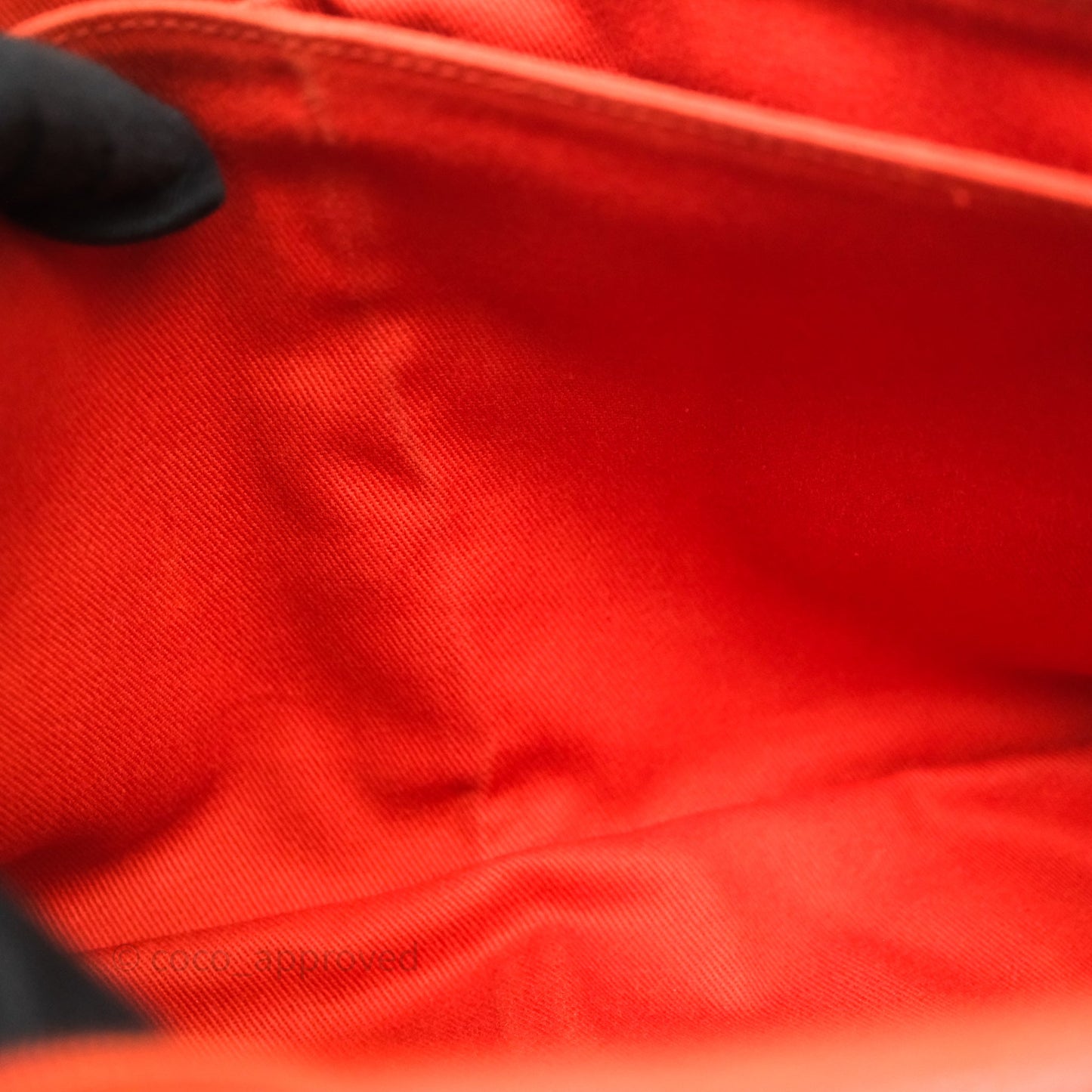 Chanel Flap Bag Caviar Orange Silver Hardware