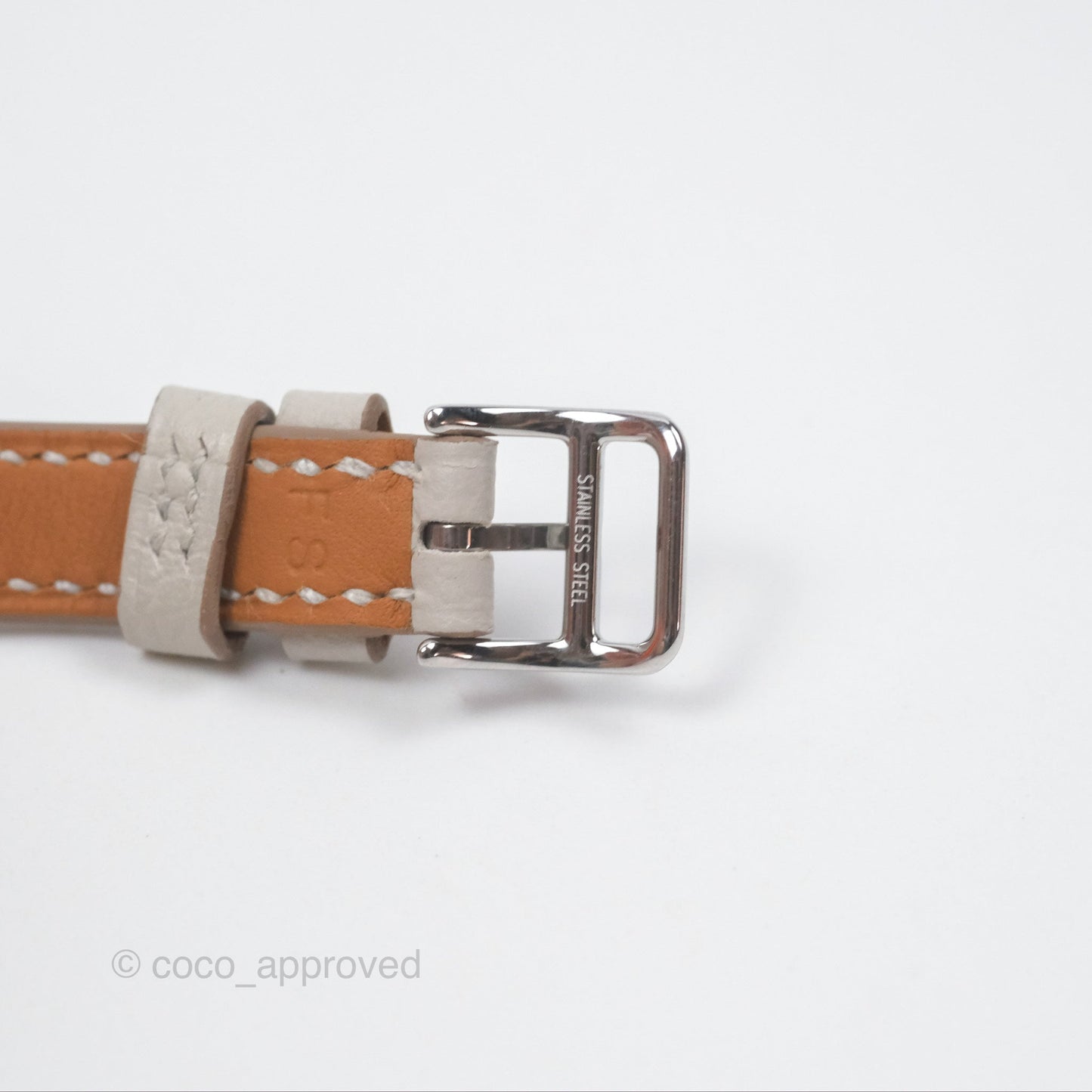 Hermès Nantucket Watch PM Gris Perle Epsom Palladium Hardware