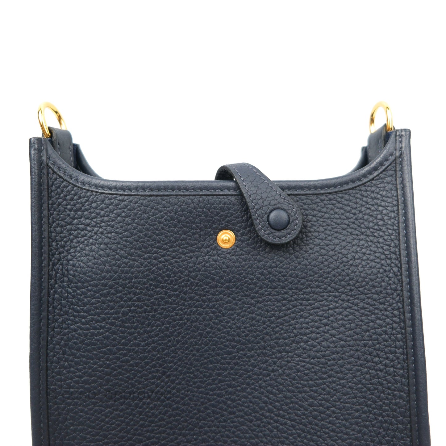 Hermès Mini Evelyne 16 Bleu Nuit 2Z/ Blue Saphir 73 Clemence Gold Hardware