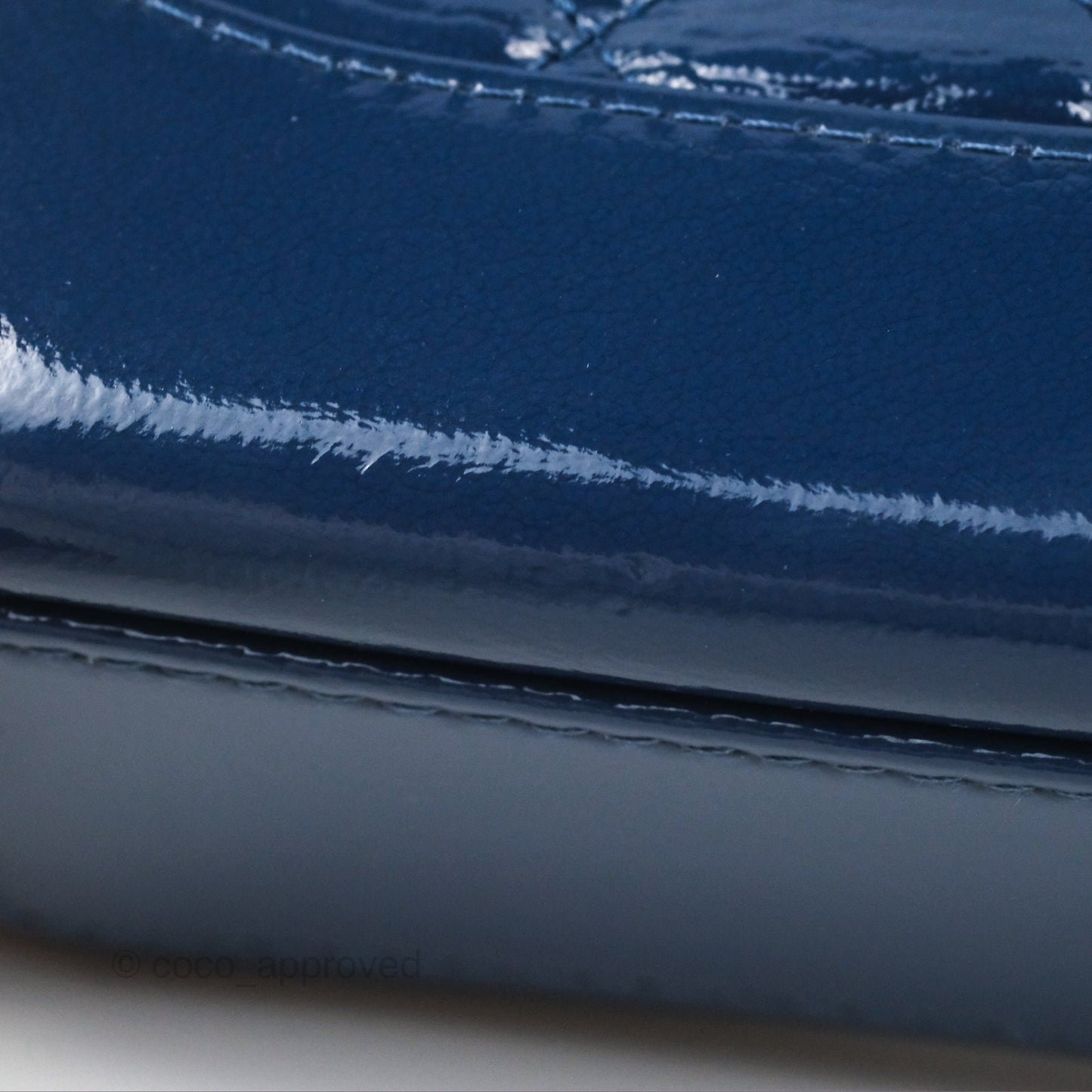 Chanel Small Gabrielle Hobo Blue Patent Goatskin Mixed Hardware