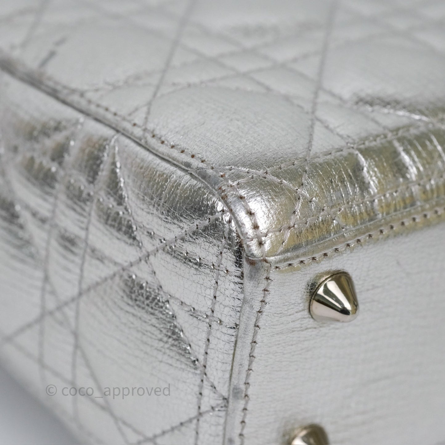 Dior My ABCDior Lady Dior Metallic Silver Cannage