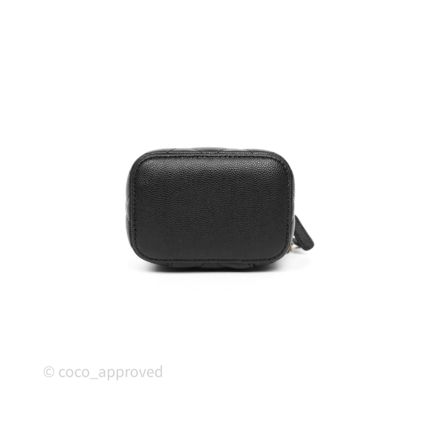 Chanel Mini Vanity With Chain Black Caviar Gold Hardware