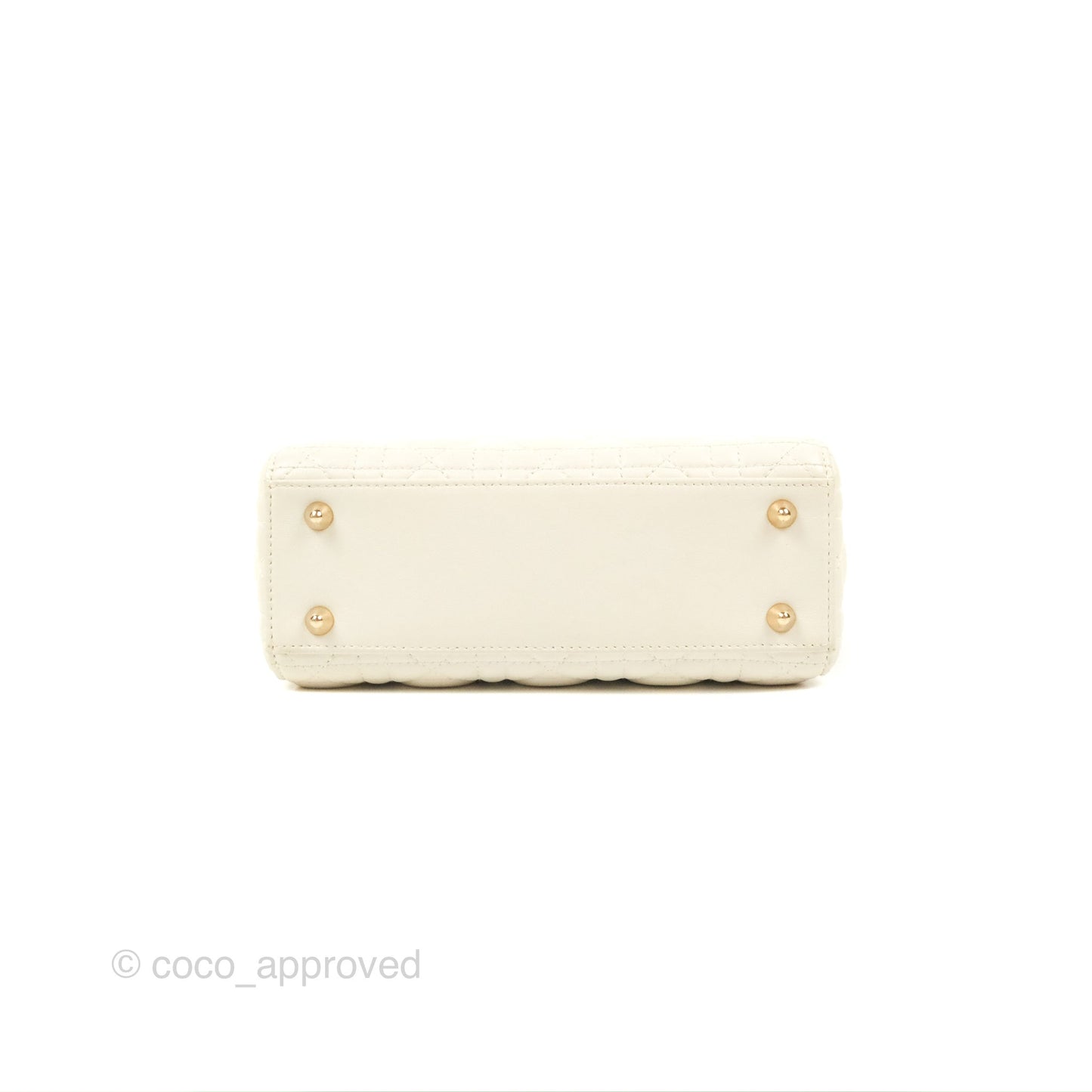 Christian Dior My ABCDior Lady Dior Bag Cannage Lambskin White Gold Hardware