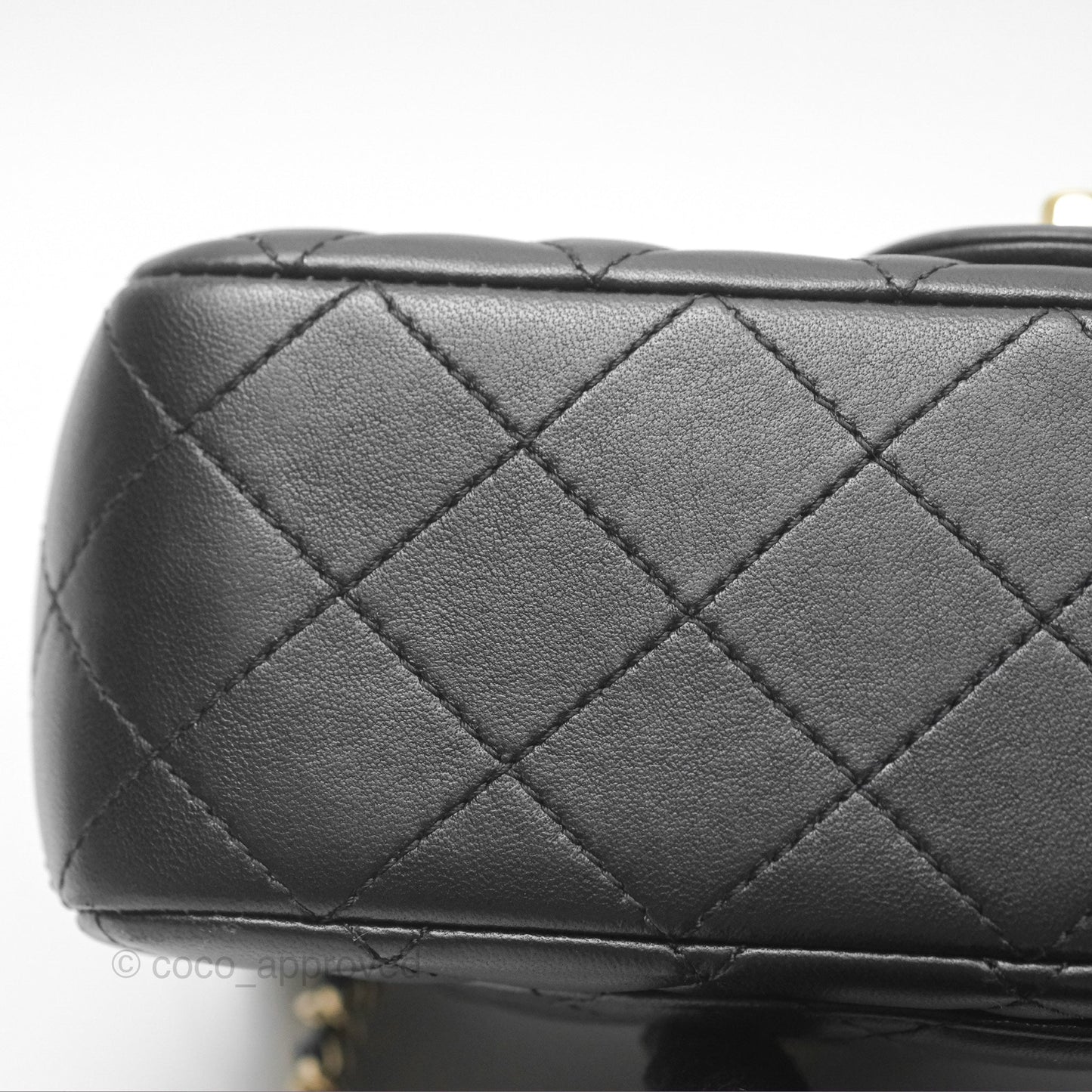Chanel Ball Crush Mini Rectangular Black Lambskin Gold Hardware 23C