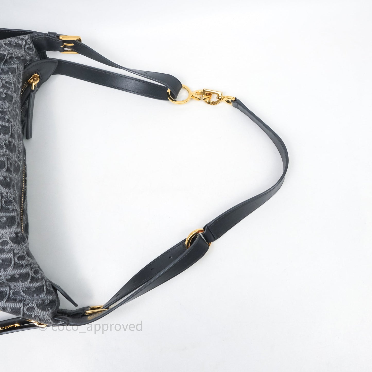Dior Small D-Journey Bag Gray Denim Dior Oblique Jacquard