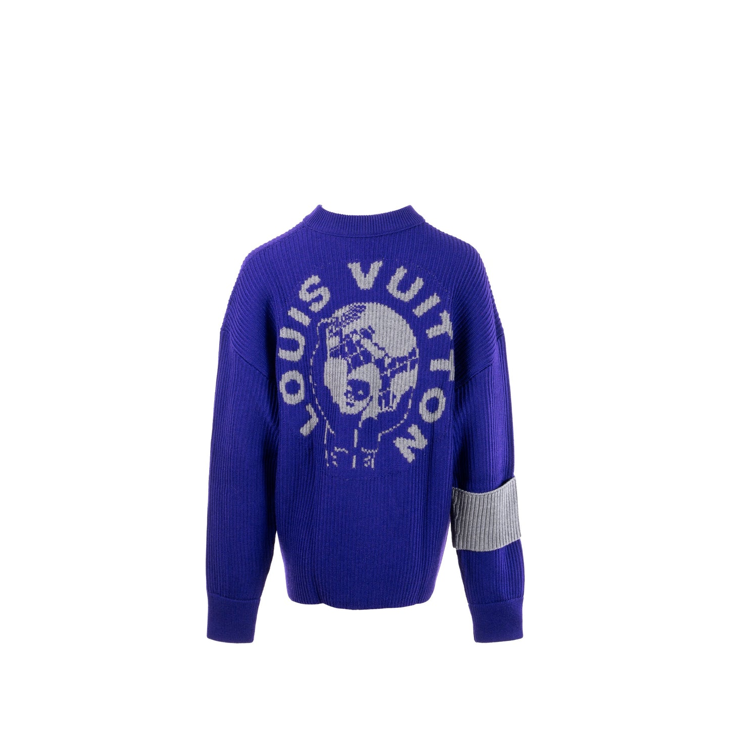 Louis Vuitton Size S Asia Limited World Sweater Wool Purple/Grey