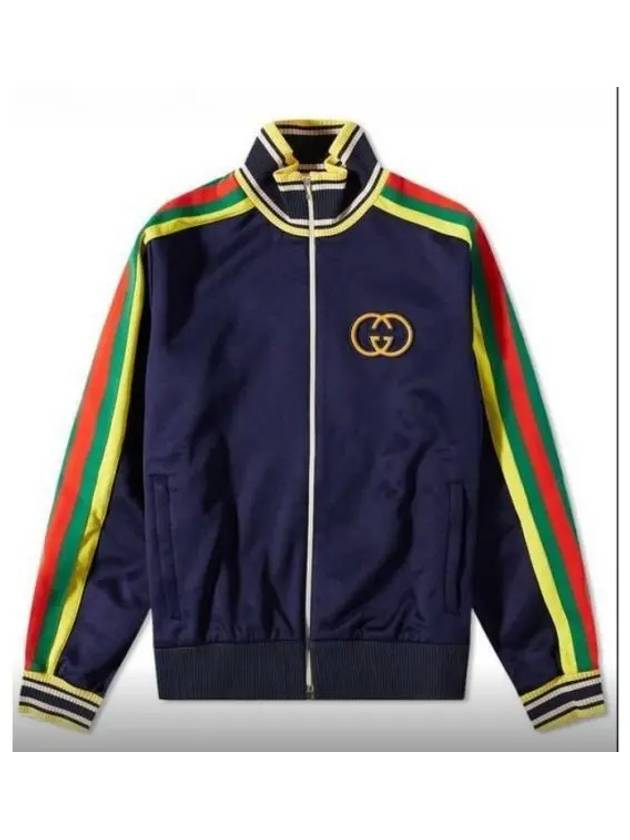 Luxury Gucci Trending 2025 Track Jersey Sweat Zip-up Jacket Blue