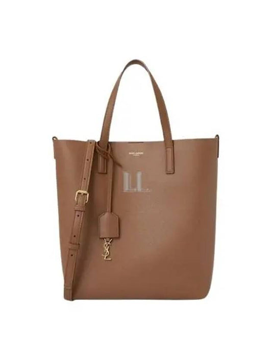 Luxury Saint Laurent Shopping Toy Supple Leather Tote Bag Brown