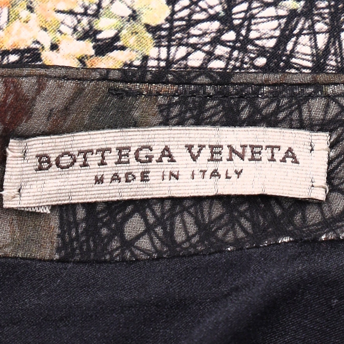 Luxury Bottega Veneta Printed Midi Skirt in Multicolor Silk