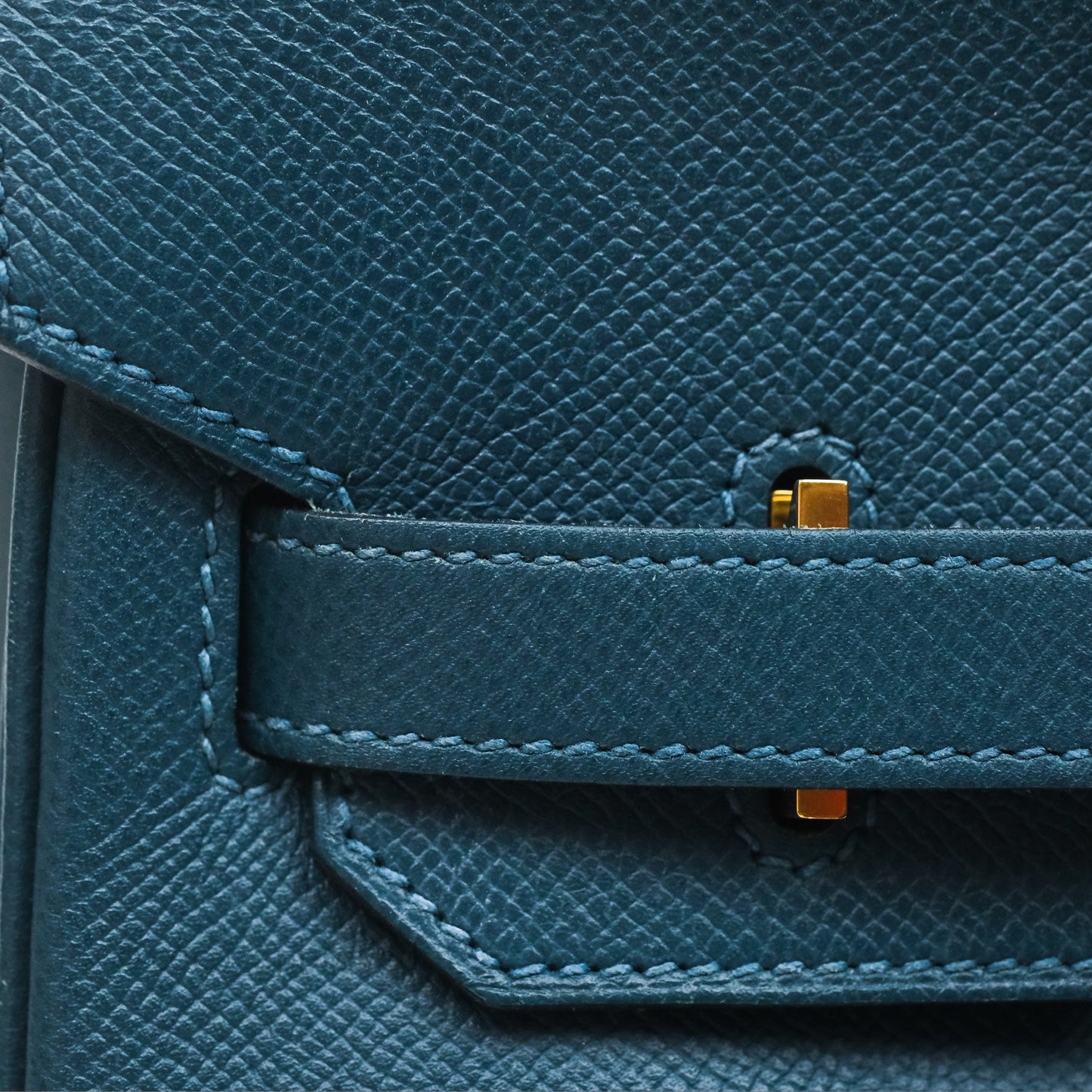 Hermès Birkin 30 Retourne Bleu de Prusse 7P Epsom Gold Hardware