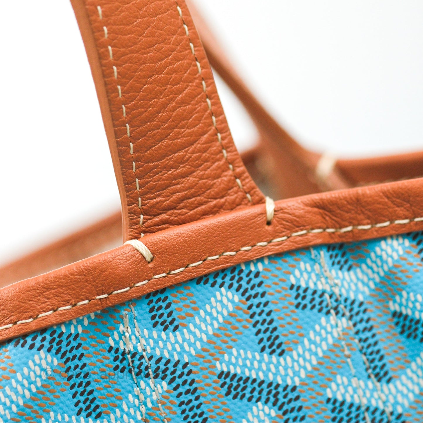 Goyard Belharra Bag Reversible Turquoise & Tan