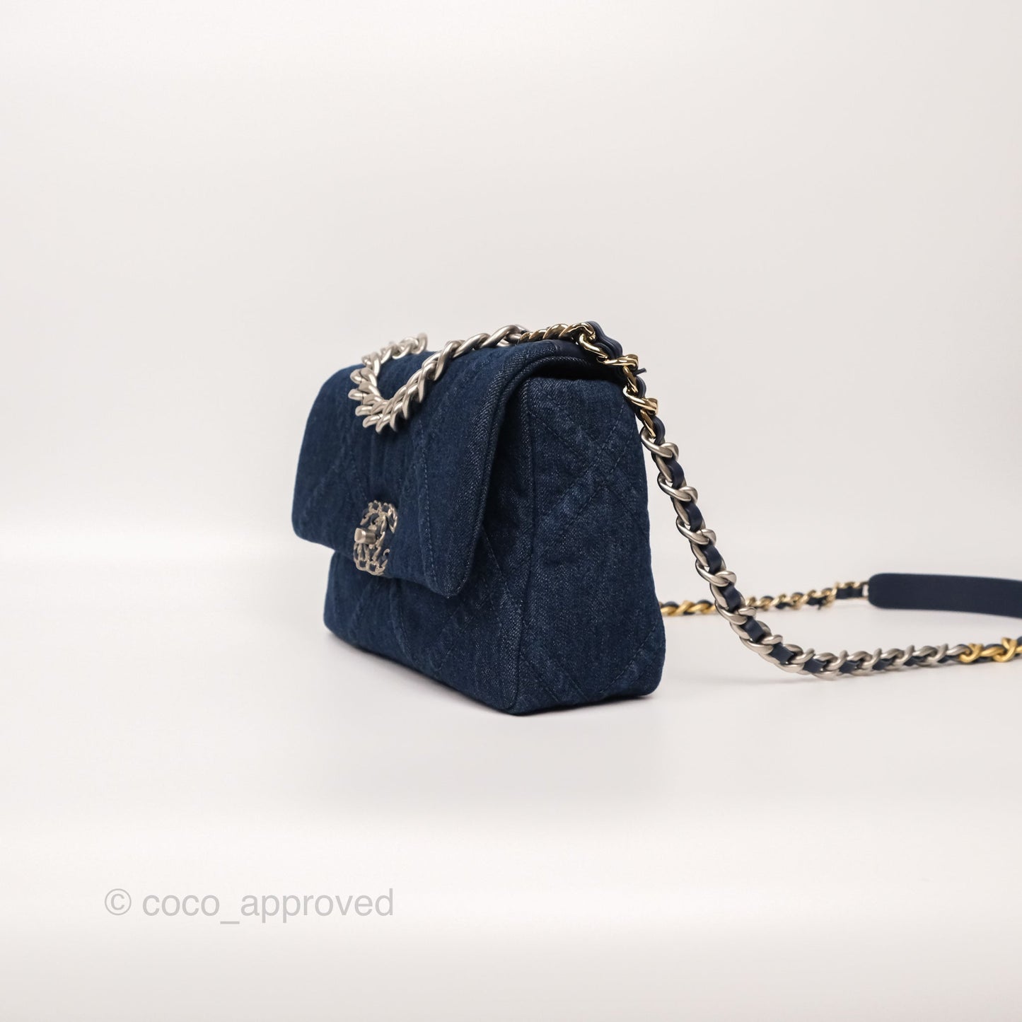 Chanel 19 Small Denim Mixed Hardware 22P
