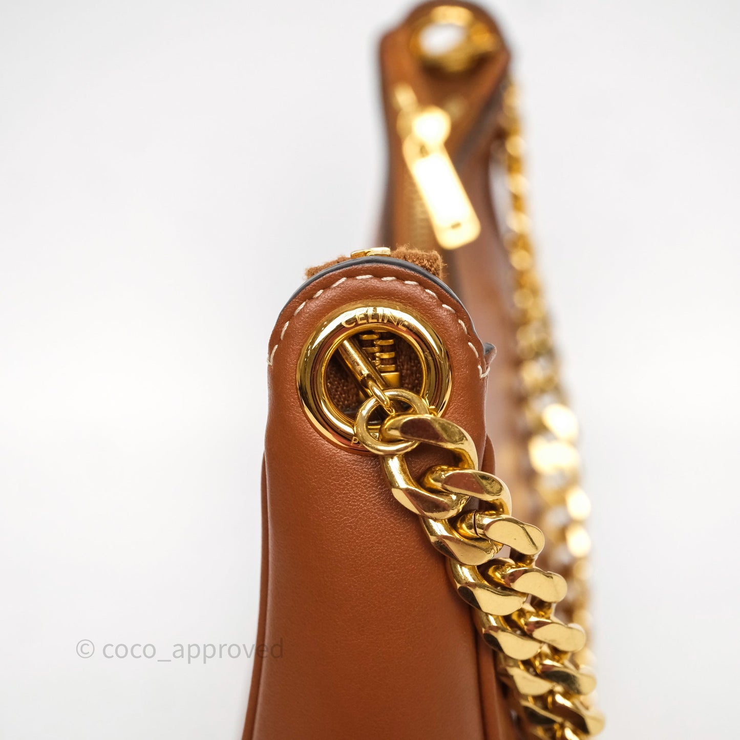 Celine Medium Ava Chain Bag Tan Calfskin