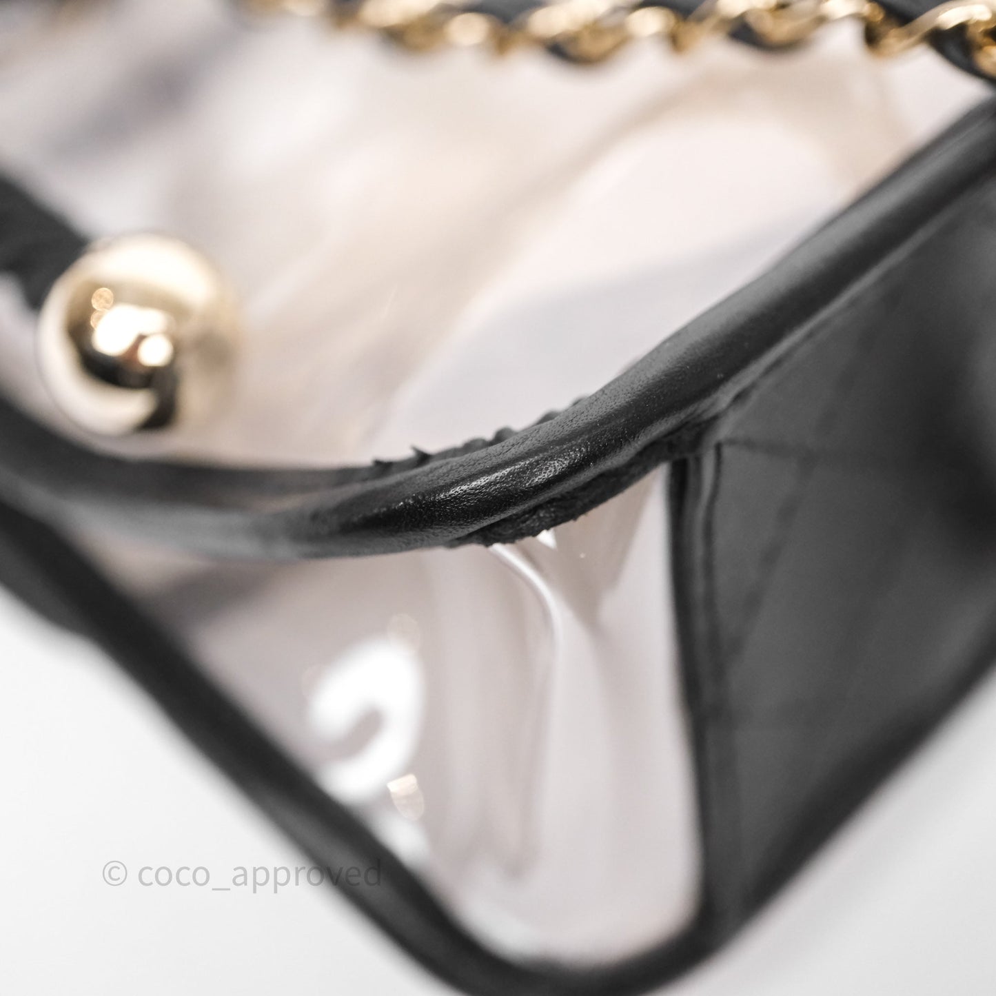 Chanel Medium Sand By The Sea PVC Flap Black Lambskin Gold Hardware