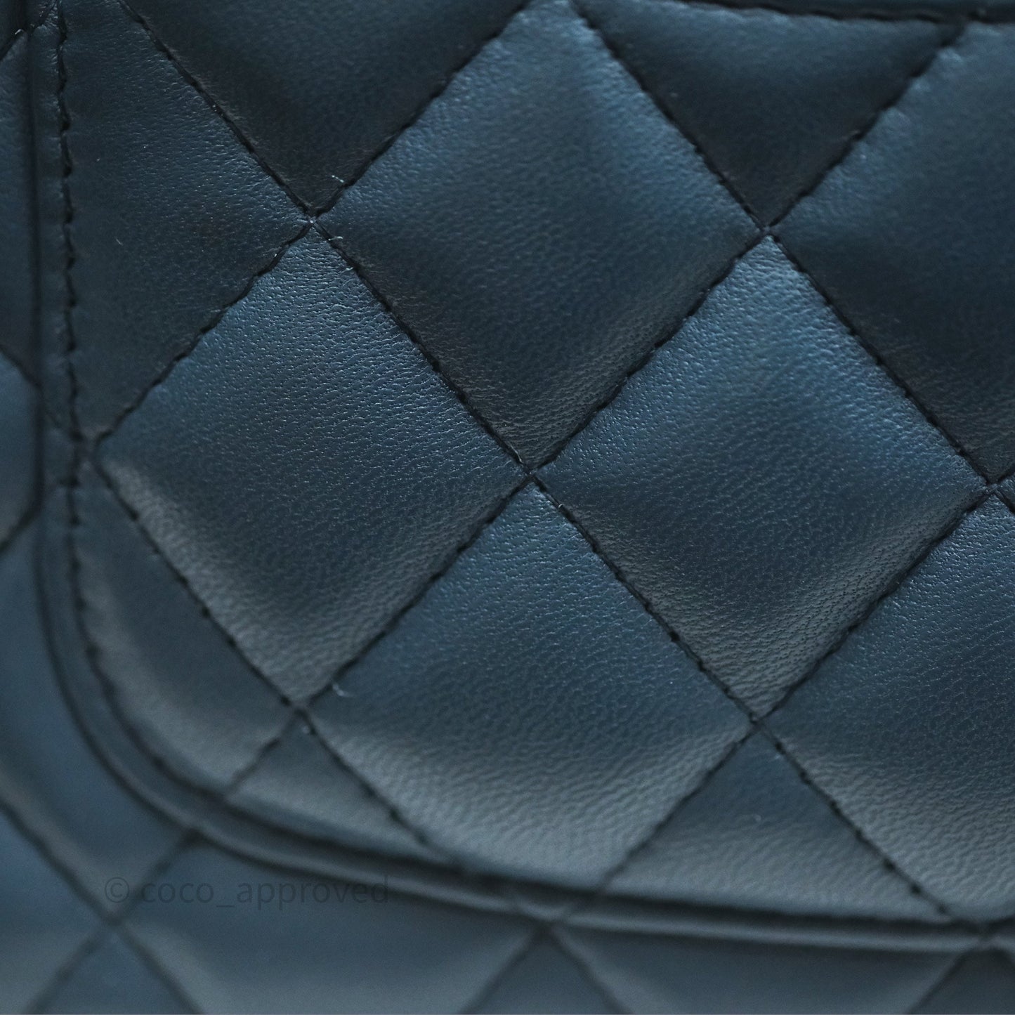 Chanel Quilted Mini Rectangular Navy Lambskin Silver Hardware