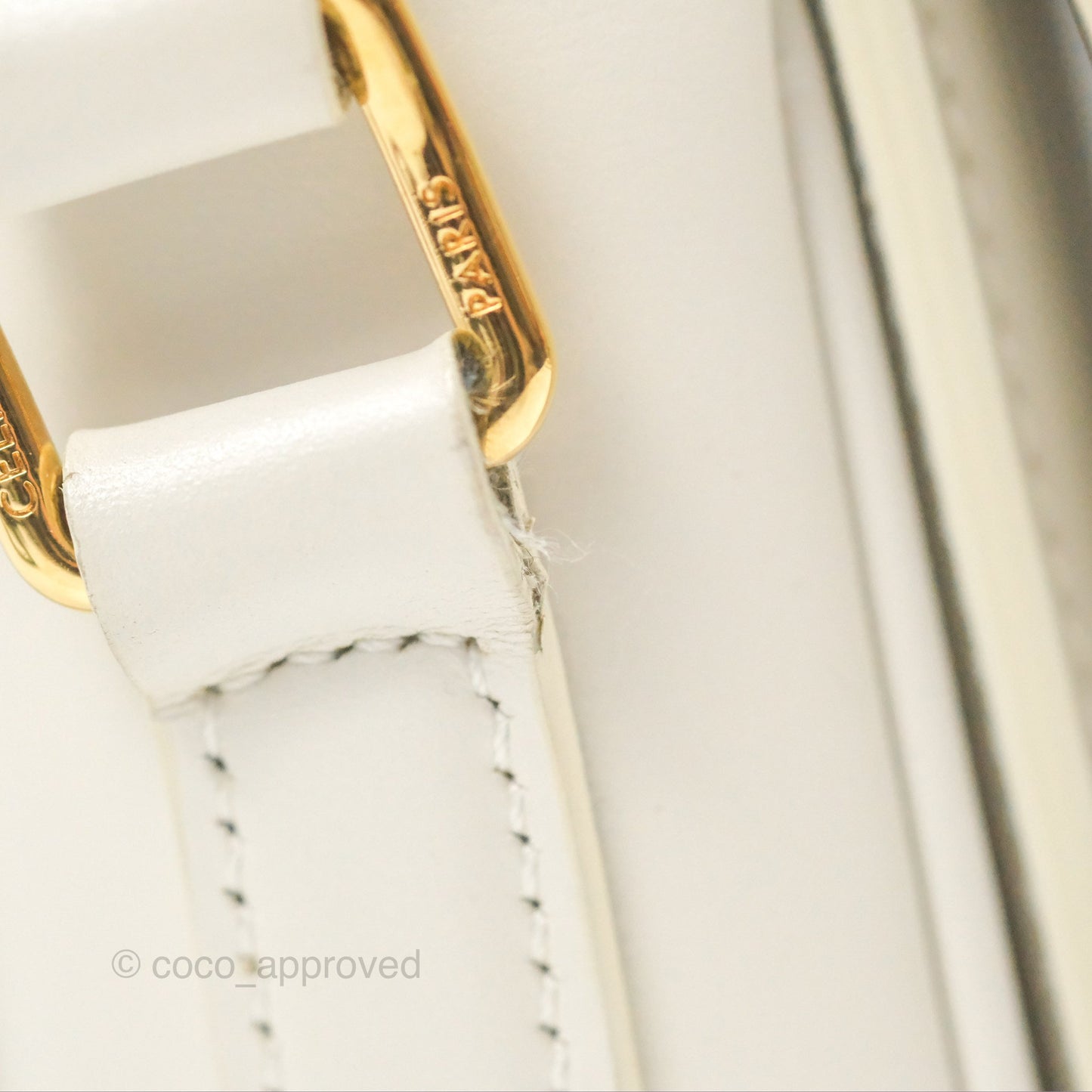Celine Teen Triomphe Bag Shiny Calfskin White