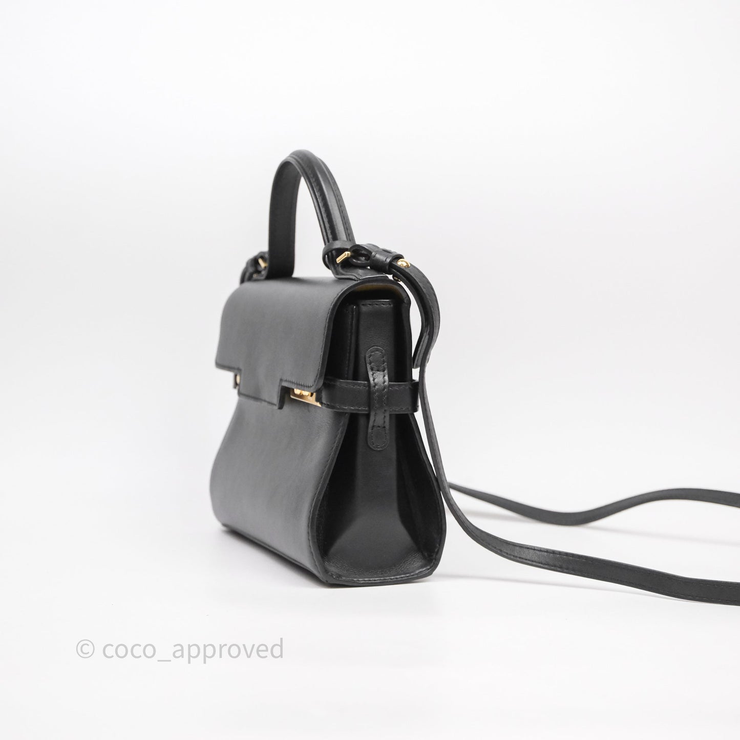 Delvaux Tempête Mini Black Calfskin Gold Hardware