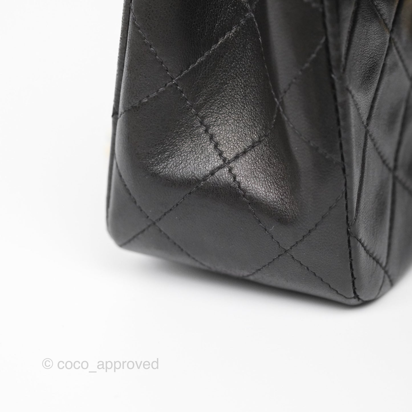 Chanel Vintage Small Classic Flap Black Lambskin 24K Gold Hardware