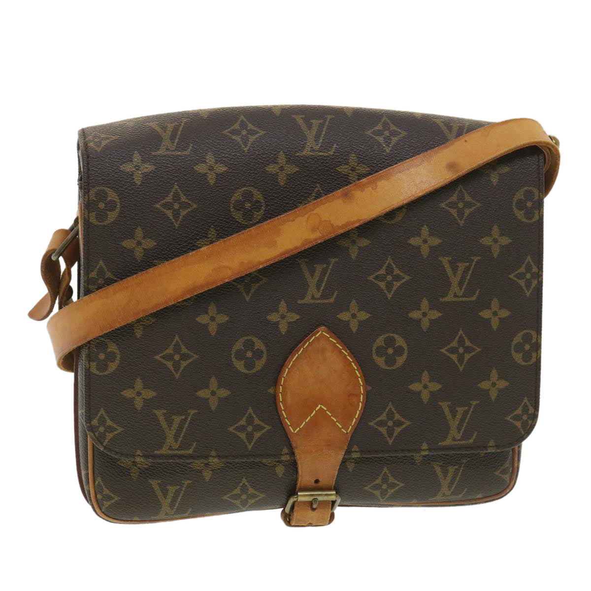 LOUIS VUITTON Monogram Cartouchiere GM Shoulder Bag M51252 LV 38145