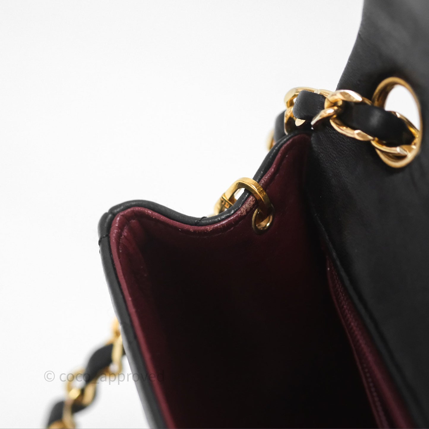 Chanel Vintage Mini Square Black Lambskin 24K Gold Hardware