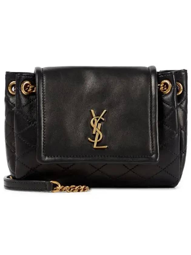 Luxury Saint Laurent Nolita Lambskin Mini Bag Black