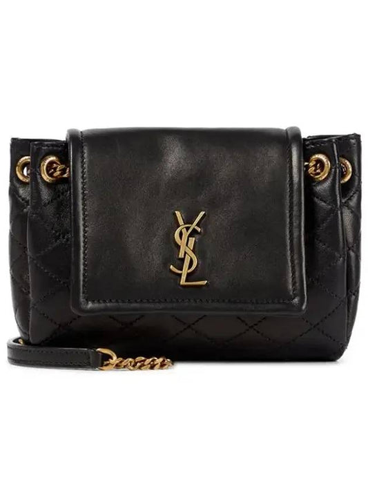 Luxury Saint Laurent Nolita Lambskin Mini Bag Black