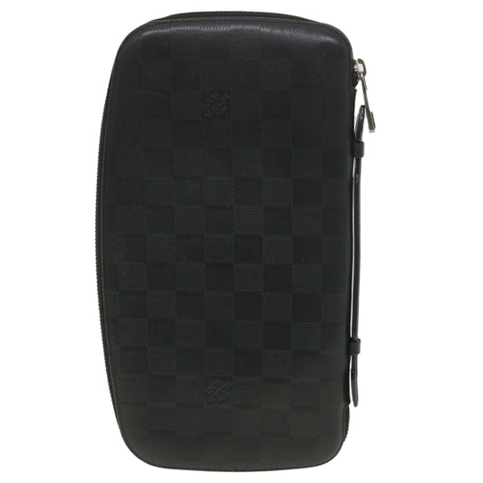 LOUIS VUITTON Damier Infini Atoll Travel Case Onyx N41380 LV 38197