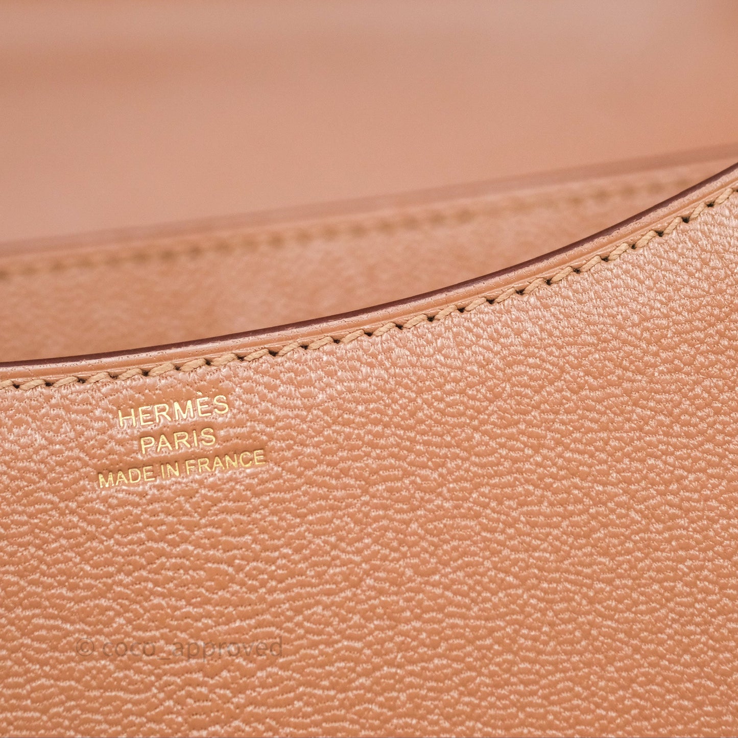 Hermès Constance Mini Quebracho Chevre Gold Hardware