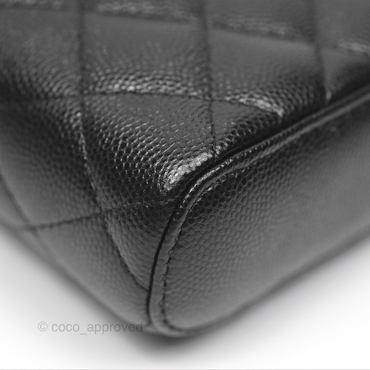 Chanel Classic Mini Vanity With Chain Black Caviar Gold Hardware