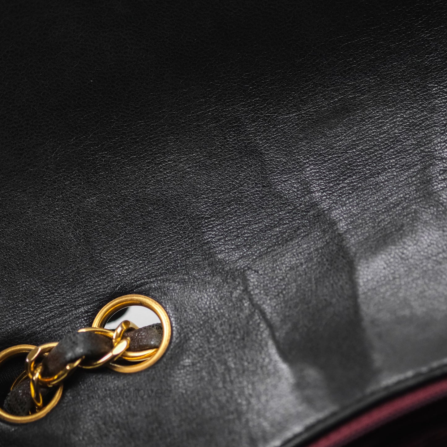 Chanel Vintage Chevron Envelope Flap Bag Black Lambskin 24K Gold Hardware